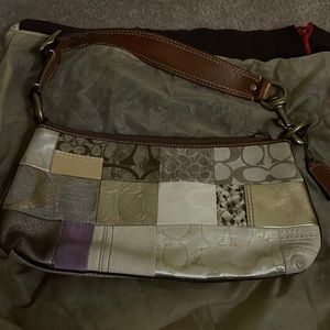 Vintage patch small clutch size coach purse